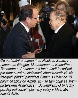 [Od potřásání a objímání se Nicolase Sarkozy s Laurentem Gbagbo, Muammarem al-Kaddáfím a Basharem al-Assadem byl tento Jidášův polibek...]